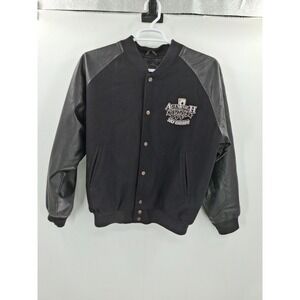 Vintage Steve & Barry's Aces High Varsity Medium Jacket Black Streetwear